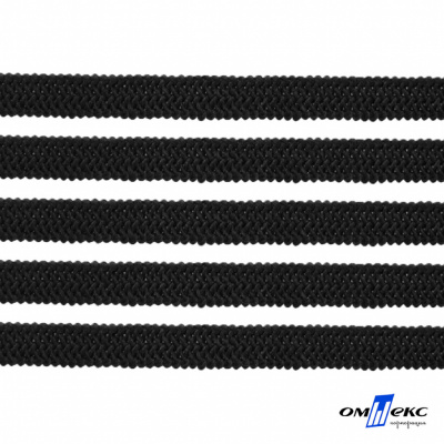 Лента эластичная вязанная (резинка) 4 мм (200+/-1 м) 400 гр/м2 черная бобина "ОМТЕКС" - купить в Самаре. Цена: 1.78 руб.
