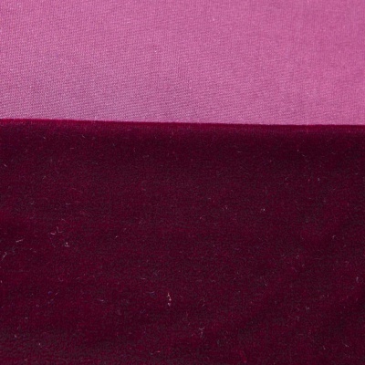 Бархат стрейч №2, 240 гр/м2, шир.160 см, (2,6 м/кг), цвет бордо - купить в Самаре. Цена 725.76 руб.