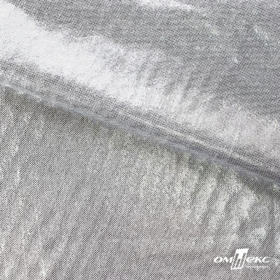 Трикотажное полотно голограмма, шир.140 см, #602 -белый/серебро - купить в Самаре. Цена 385.88 руб.