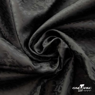 Ткань подкладочная Жаккард YP1416707, 90(+/-5) г/м2, шир.145 см, черный - купить в Самаре. Цена 241.46 руб.