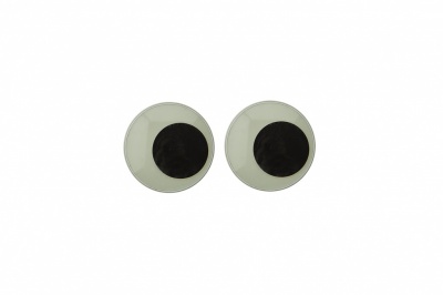 Глазки для игрушек, круглые, с бегающими зрачками, 8 мм/упак.50+/-2 шт, цв. -черно-белые - купить в Самаре. Цена: 15.88 руб.
