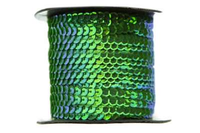 Пайетки "ОмТекс" на нитях, CREAM, 6 мм С / упак.73+/-1м, цв. 94 - зеленый - купить в Самаре. Цена: 297.48 руб.