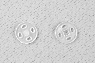 Кнопки пришивные пластиковые 10 мм, блистер 24шт, цв.-прозрачные - купить в Самаре. Цена: 48.41 руб.