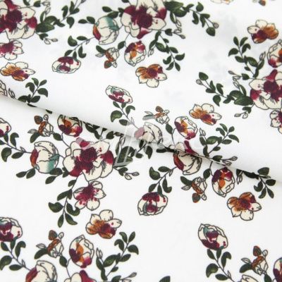 Плательная ткань "Фламенко" 23.1, 80 гр/м2, шир.150 см, принт растительный - купить в Самаре. Цена 264.56 руб.