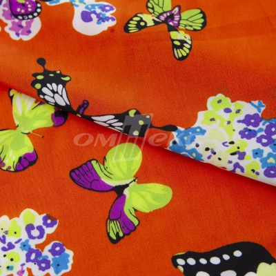 Плательная ткань "Софи" 7.1, 75 гр/м2, шир.150 см, принт бабочки - купить в Самаре. Цена 241.49 руб.