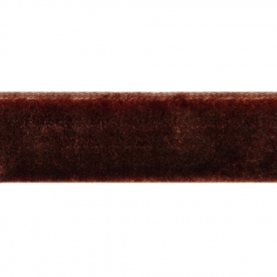 Лента бархатная нейлон, шир.12 мм, (упак. 45,7м), цв.120-шоколад - купить в Самаре. Цена: 392 руб.
