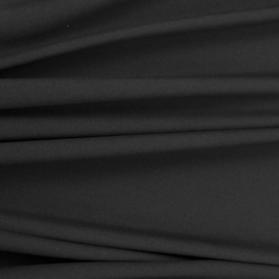 Костюмная ткань с вискозой "Рошель", 250 гр/м2, шир.150см, цвет чёрный - купить в Самаре. Цена 442.59 руб.